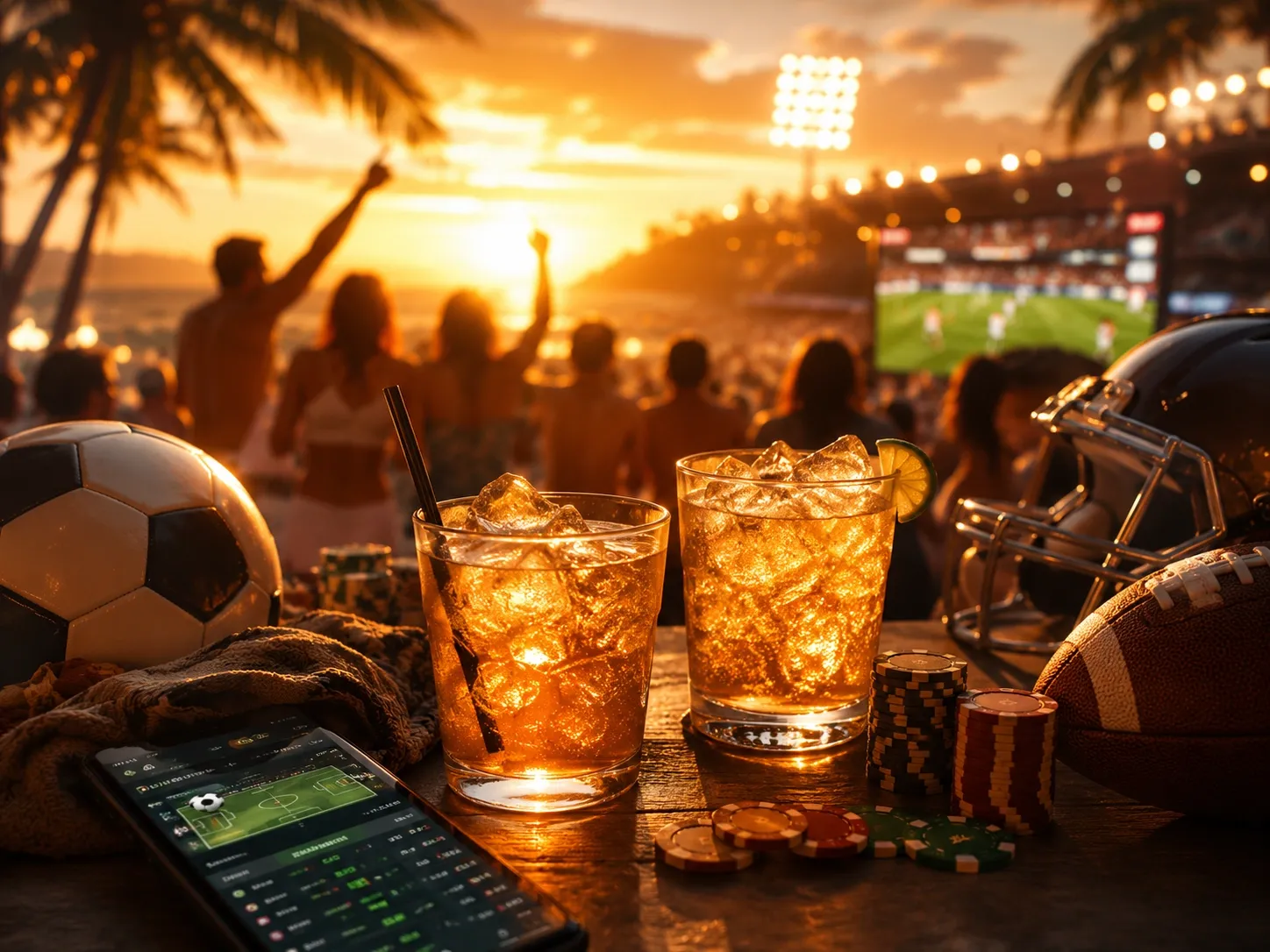 Sunset beach sports betting lounge